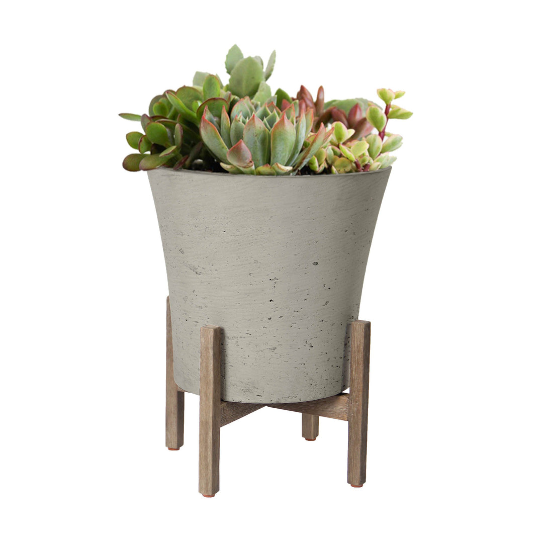 Patio Tapered Standing Pot Medium in Cement Grey - home decor by LH Imports - Whats New Furniture Portland OR