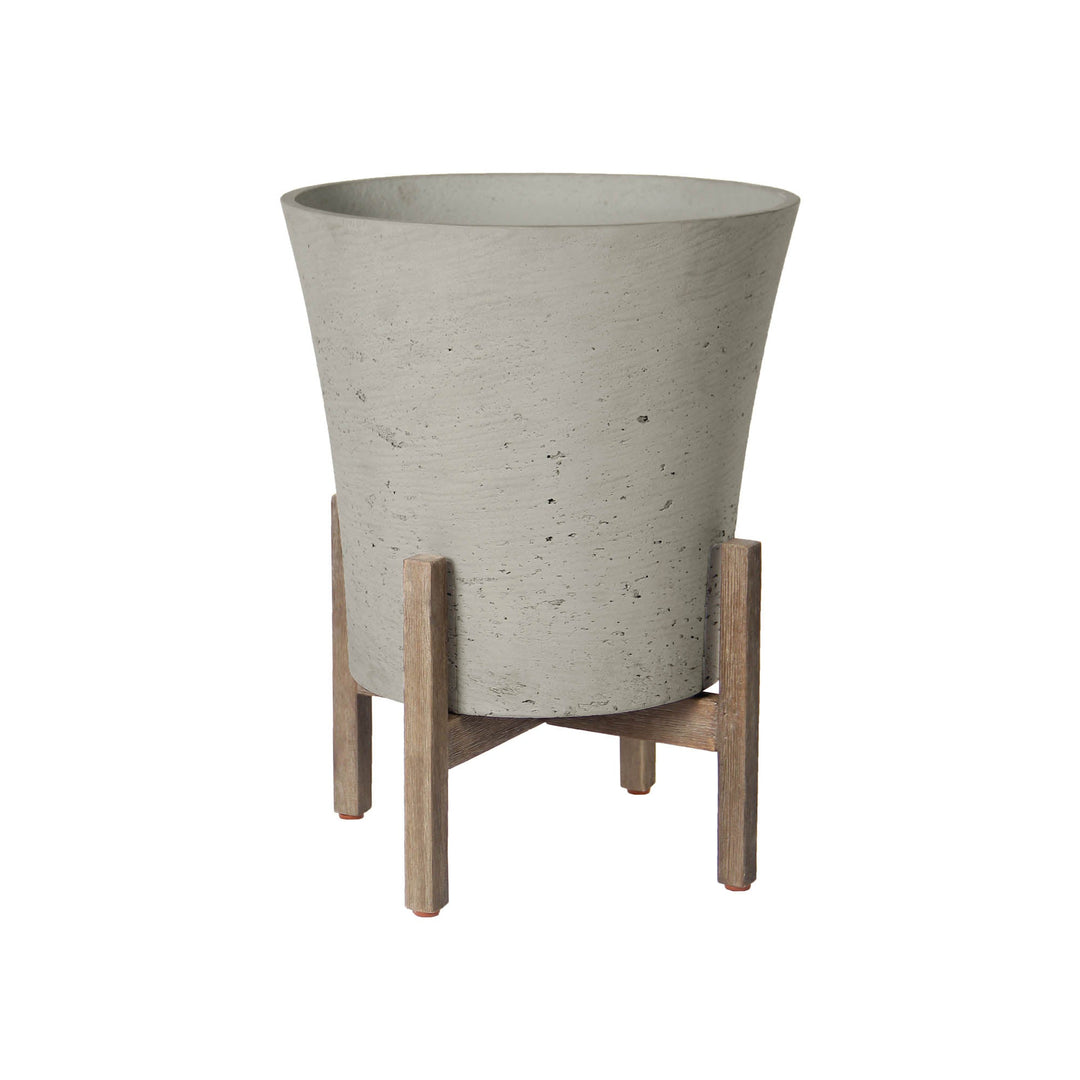 Patio Tapered Standing Pot Medium in Cement Grey - home decor by LH Imports - Whats New Furniture Portland OR