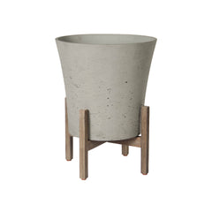 Patio Tapered Standing Pot Medium in Cement Grey - home decor by LH Imports - Whats New Furniture Portland OR