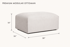 Premium Modular Ottoman dimensions - What&
