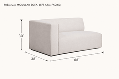 Premium Modular Sofa, Left-Arm Facing dimensions - What&