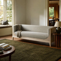 Raphael Sofa styled in Portland Sellwood cottage living room - Whats New Furniture