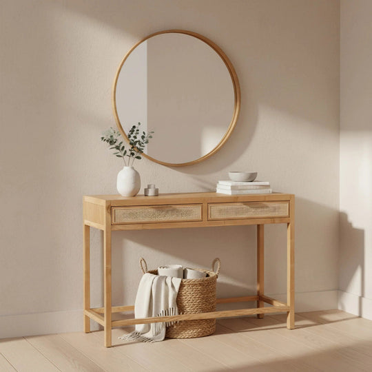 Rattan Console Table - Whats New Furniture - Portland, Oregon