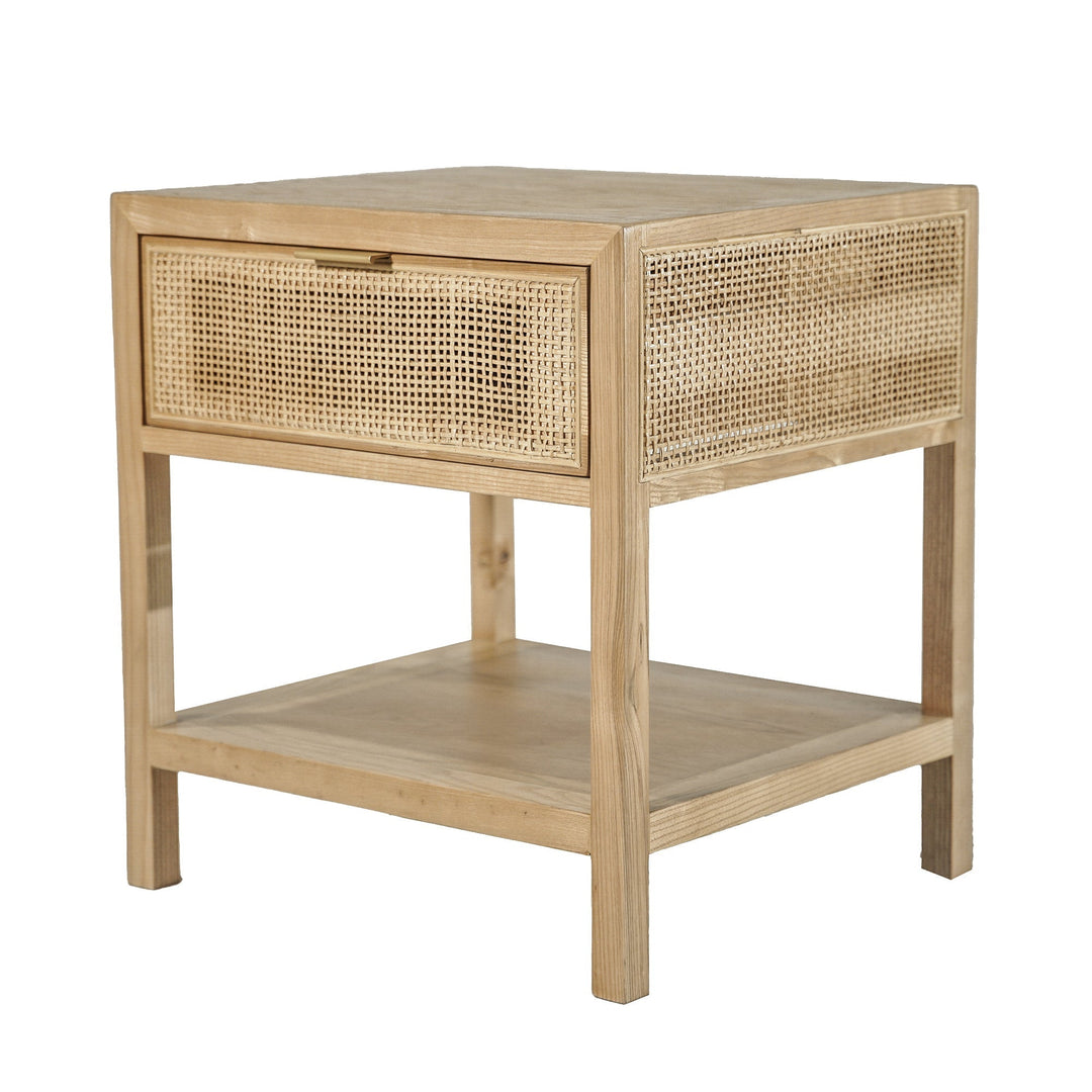 Rattan Side Table in Natural - side table by LH Imports - Whats New Furniture Portland OR
