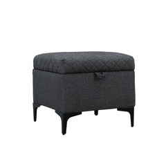 Reece Storage Ottoman in Charcoal Grey - ottoman by LH Imports - Whats New Furniture Portland OR