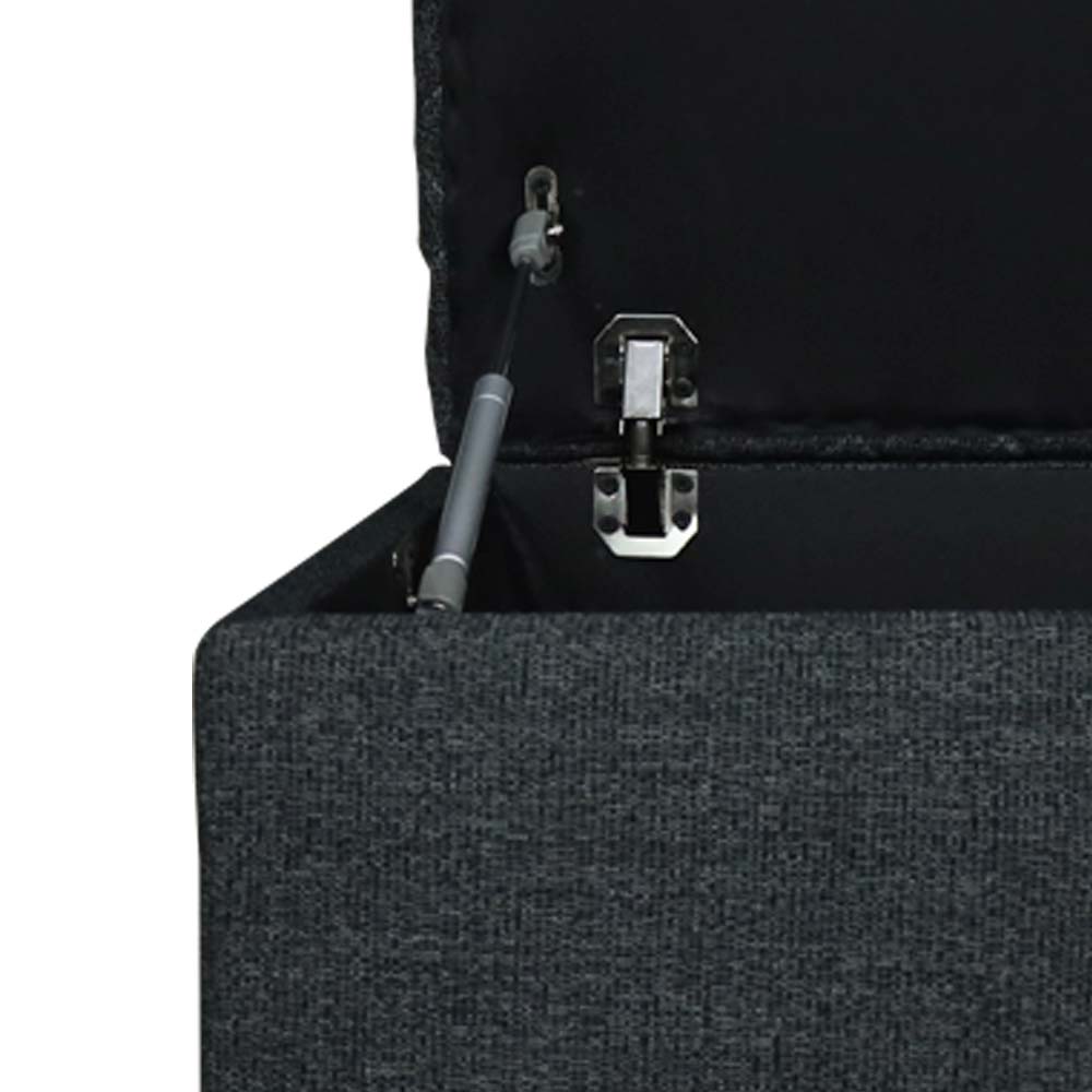 Reece Storage Ottoman in Charcoal Grey - ottoman by LH Imports - Whats New Furniture Portland OR