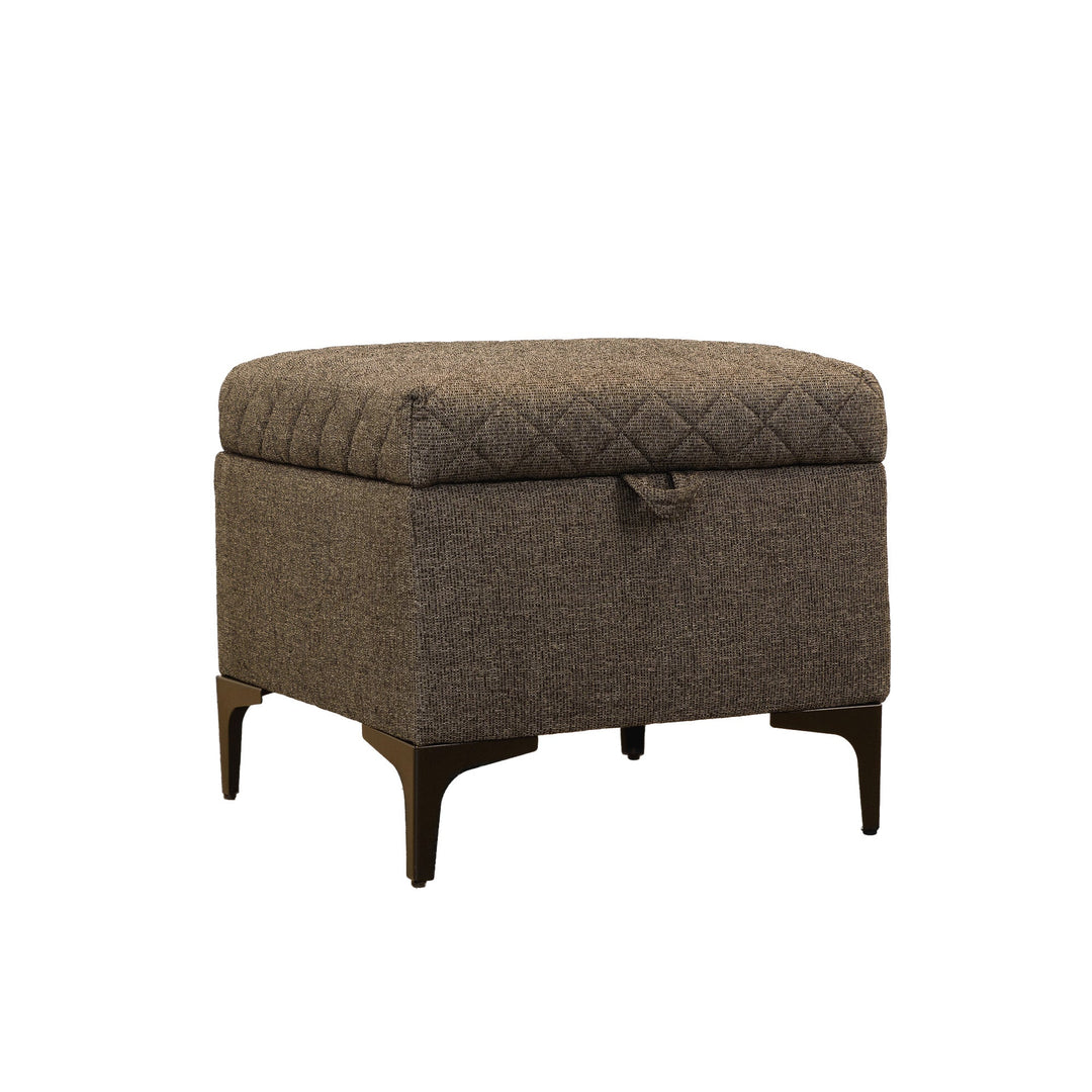 Reece Storage Ottoman in Medium Brown - ottoman by LH Imports - Whats New Furniture Portland OR