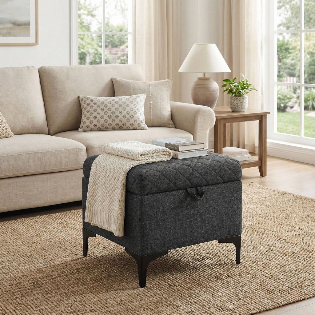Reece Storage Ottoman - Whats New Furniture Portland OR