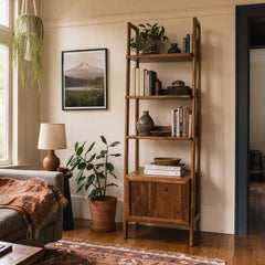 Remix 1 Door Bookcase styled in Portland Montavillcottage living room - Whats New Furniture