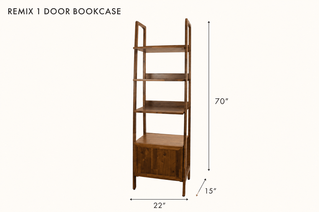 Remix 1 Door Bookcase dimensions - What&