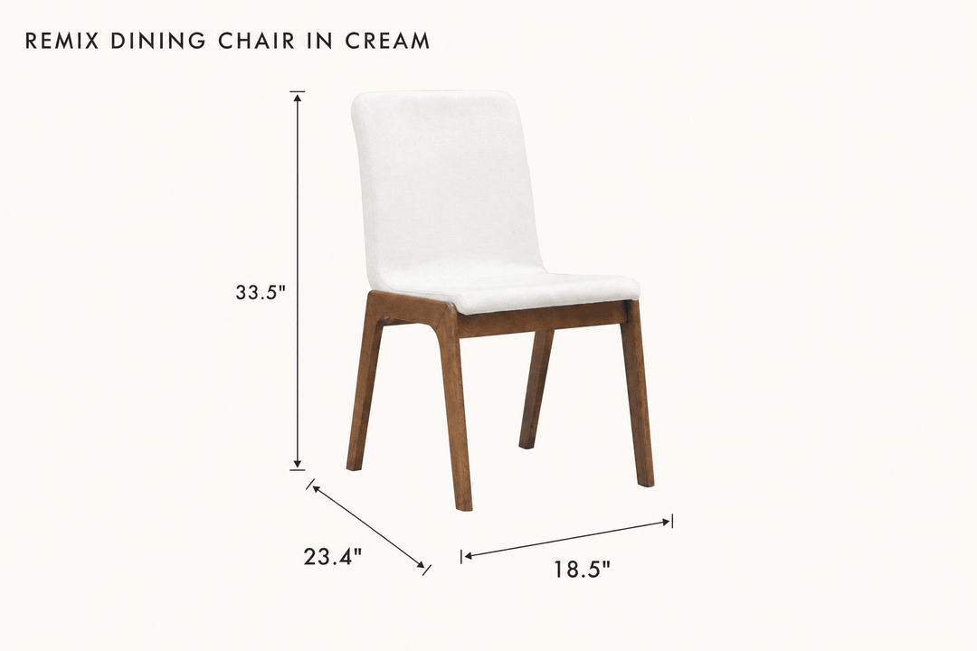 Remix Dining Chair in Cream dimensions - What&