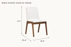 Remix Dining Chair in Cream dimensions - What&