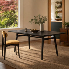 Remix Dining Table in Antique Black styled in Portland St. Johns bungalow dining room - Whats New Furniture