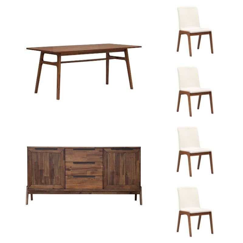 Remix Dining Table Set with Cream Chairs - dining table by LH Imports - Whats New Furniture Portland OR