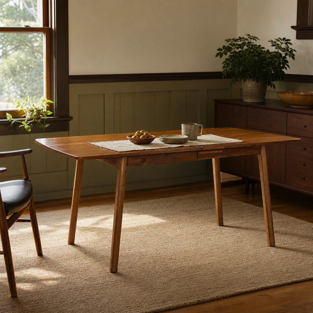 Remix Extension Dining Table styled in Portland Hawthorne Craftsmbungalow dining room - Whats New Furniture