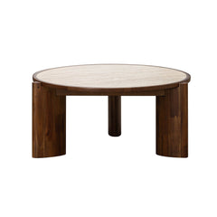 Remix Round Coffee Table in Travertine - coffee table by LH Imports - Whats New Furniture Portland OR