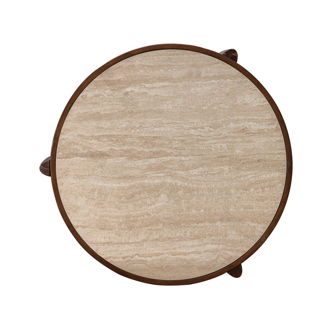 Remix Round Coffee Table in Travertine - coffee table by LH Imports - Whats New Furniture Portland OR