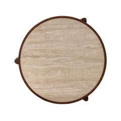 Remix Round Coffee Table in Travertine - coffee table by LH Imports - Whats New Furniture Portland OR