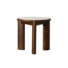 Remix Round Side Table in Travertine - side table by LH Imports - Whats New Furniture Portland OR