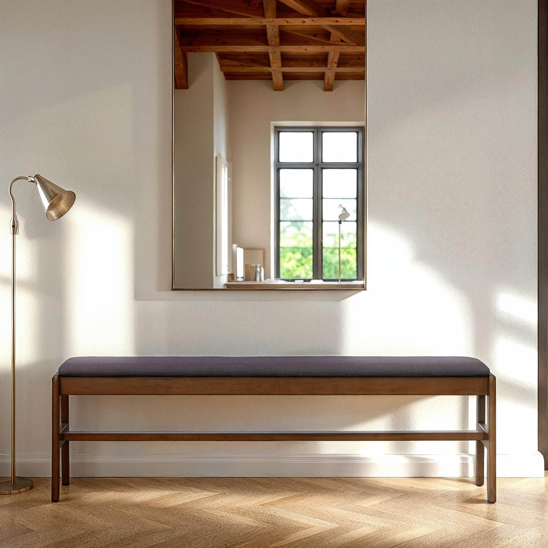 Remix Upholstered Bench - Grey - Whats New Furniture Portland OR