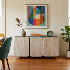 Renaissance Sideboard styled in a bright Portland mid-century modern interior - Whats New Furniture
