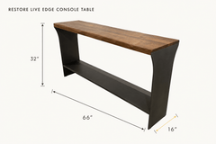 Restore Live Edge Console Table dimensions - What&
