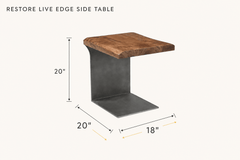 Restore Live Edge Side Table dimensions - What&