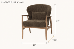Rhodes Club Chair dimensions - What&