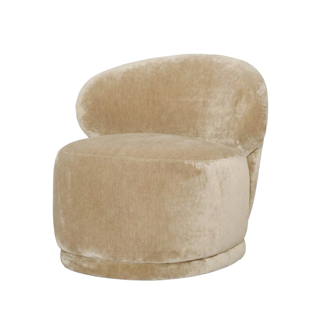 Rollo Club Chair in Distressed Velvet Natural - Whats New Furniture Portland