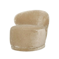 Rollo Club Chair in Distressed Velvet Natural - Whats New Furniture Portland