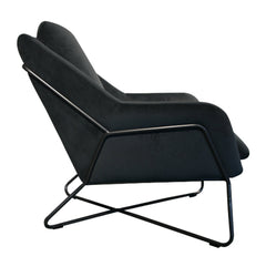 Romeo Lounge Chair - Dark Grey Velvet - Whats New Furniture Portland OR