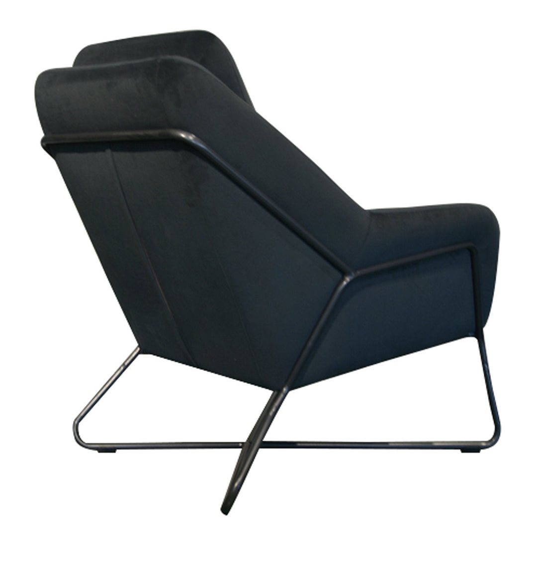 Romeo Lounge Chair - Dark Grey Velvet - Whats New Furniture Portland OR