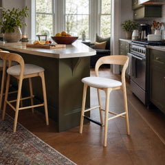 Rotondo Counter Stool in Natural styled in Portland NW 23rd Victoriwith bay window kitchen - Whats New Furniture