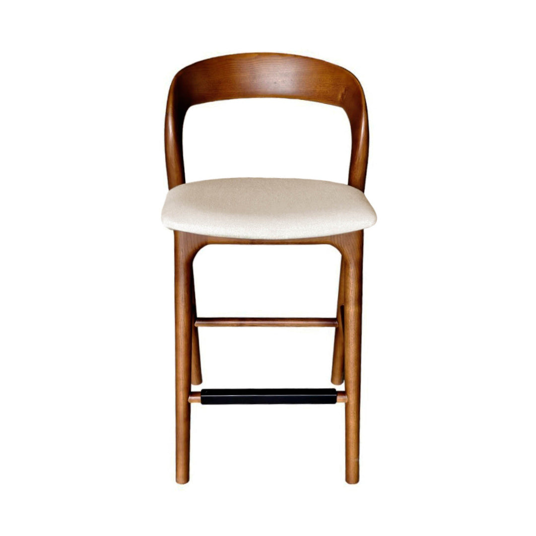 Rotondo Counter Stool in Walnut Brown - counter stool by LH Imports - Whats New Furniture Portland OR