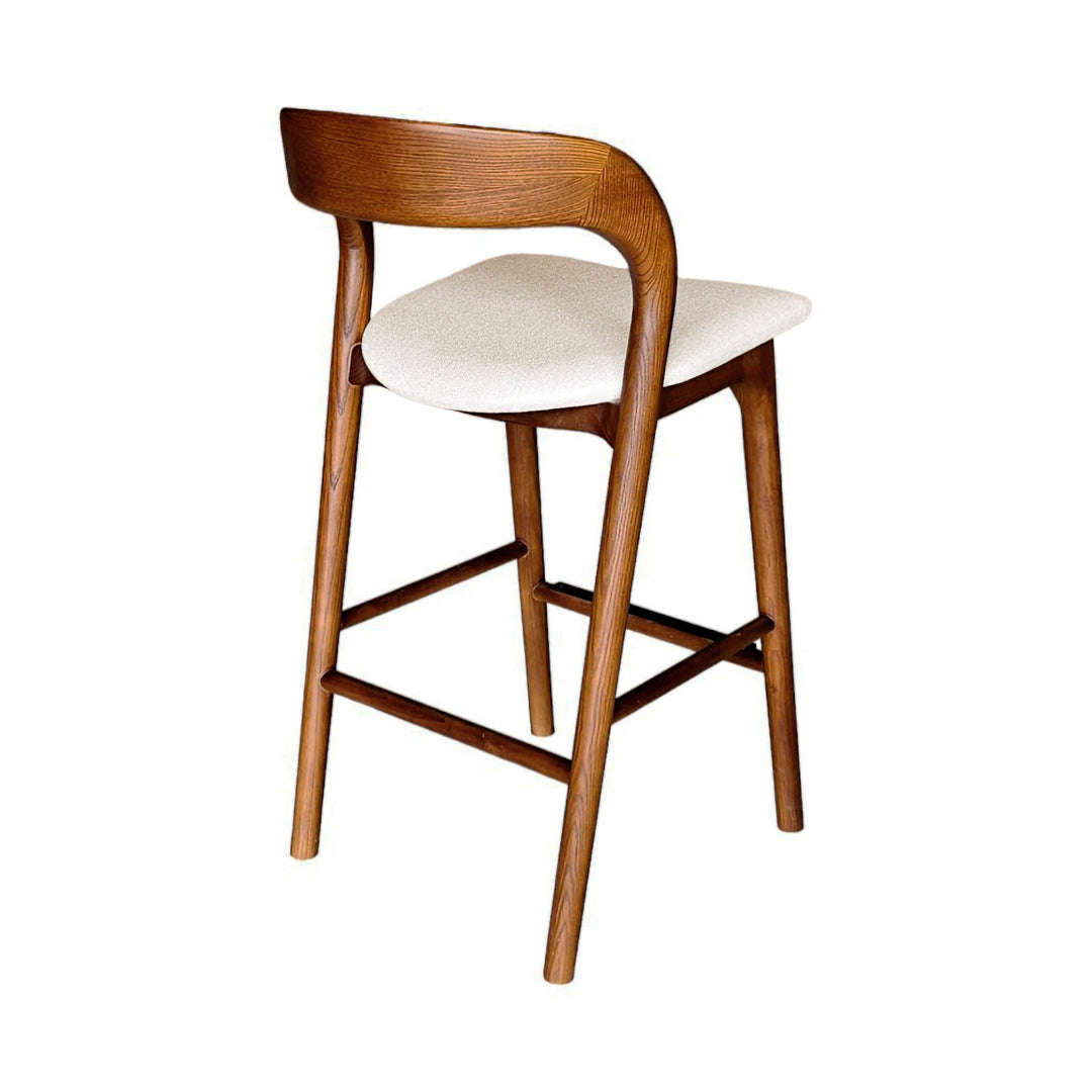 Rotondo Counter Stool in Walnut Brown - counter stool by LH Imports - Whats New Furniture Portland OR