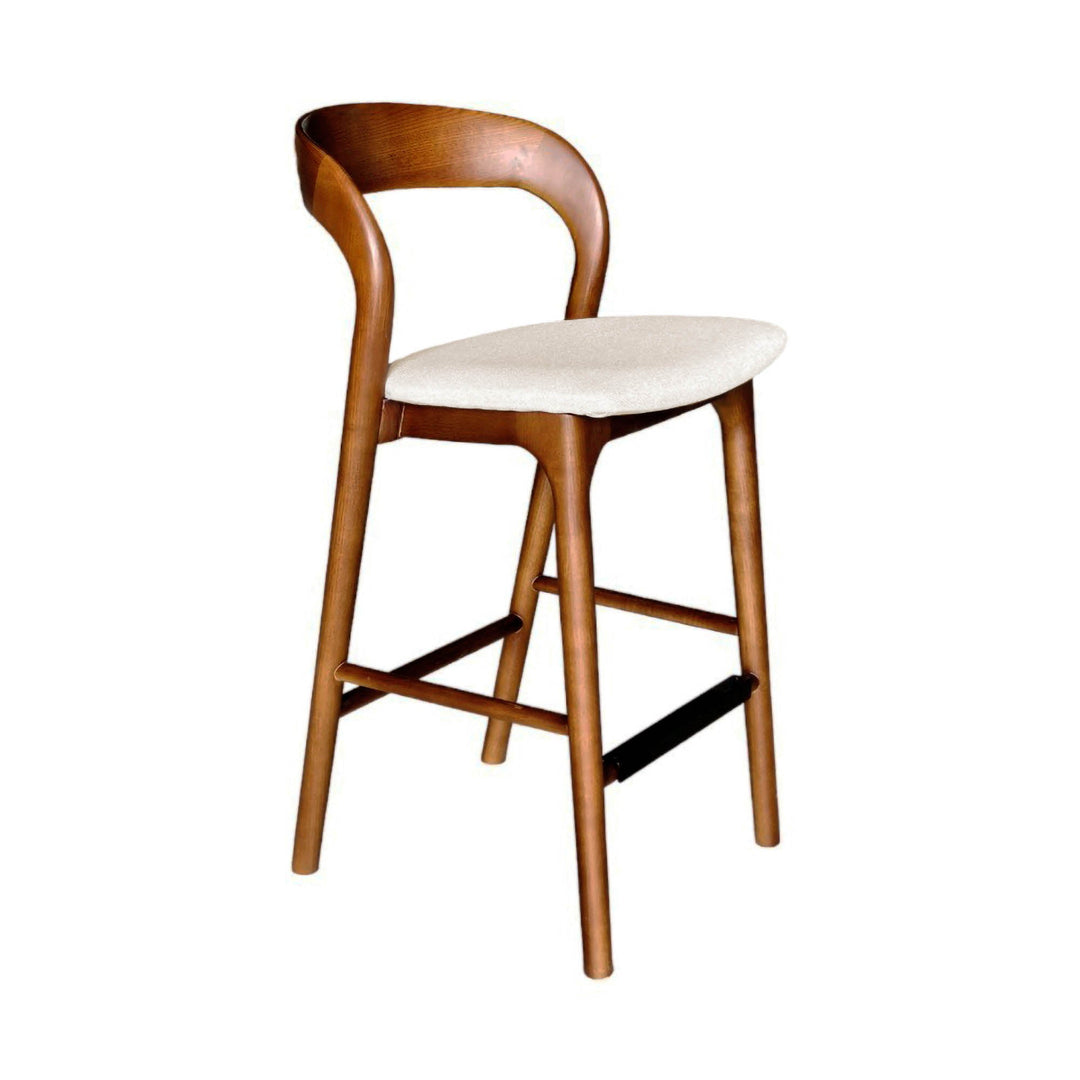 Rotondo Counter Stool in Walnut Brown - counter stool by LH Imports - Whats New Furniture Portland OR