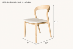 Rotondo Dining Chair in Natural dimensions - What&