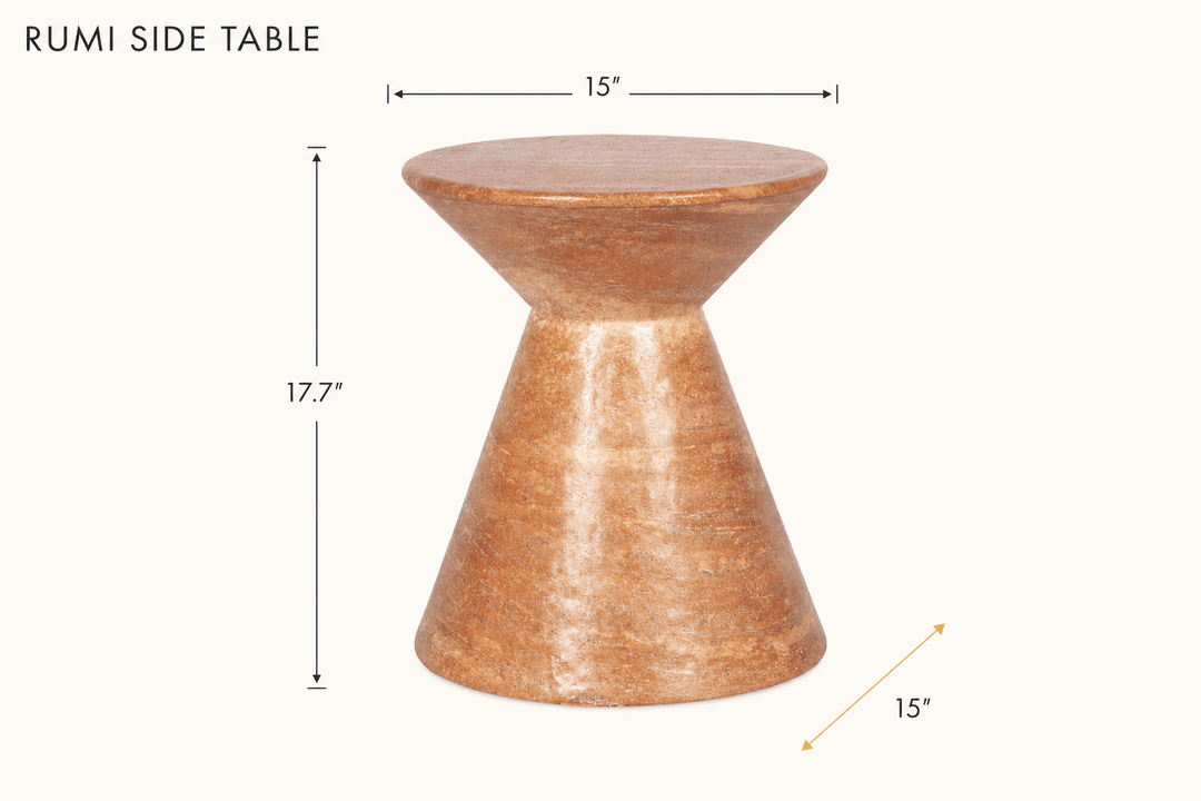 Rumi Side Table dimensions - What&