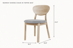 Runway Dining Chair in Toffee Mist dimensions - What&