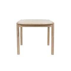 Runway Dining Table in Light Oak, end view - Whats New Furniture