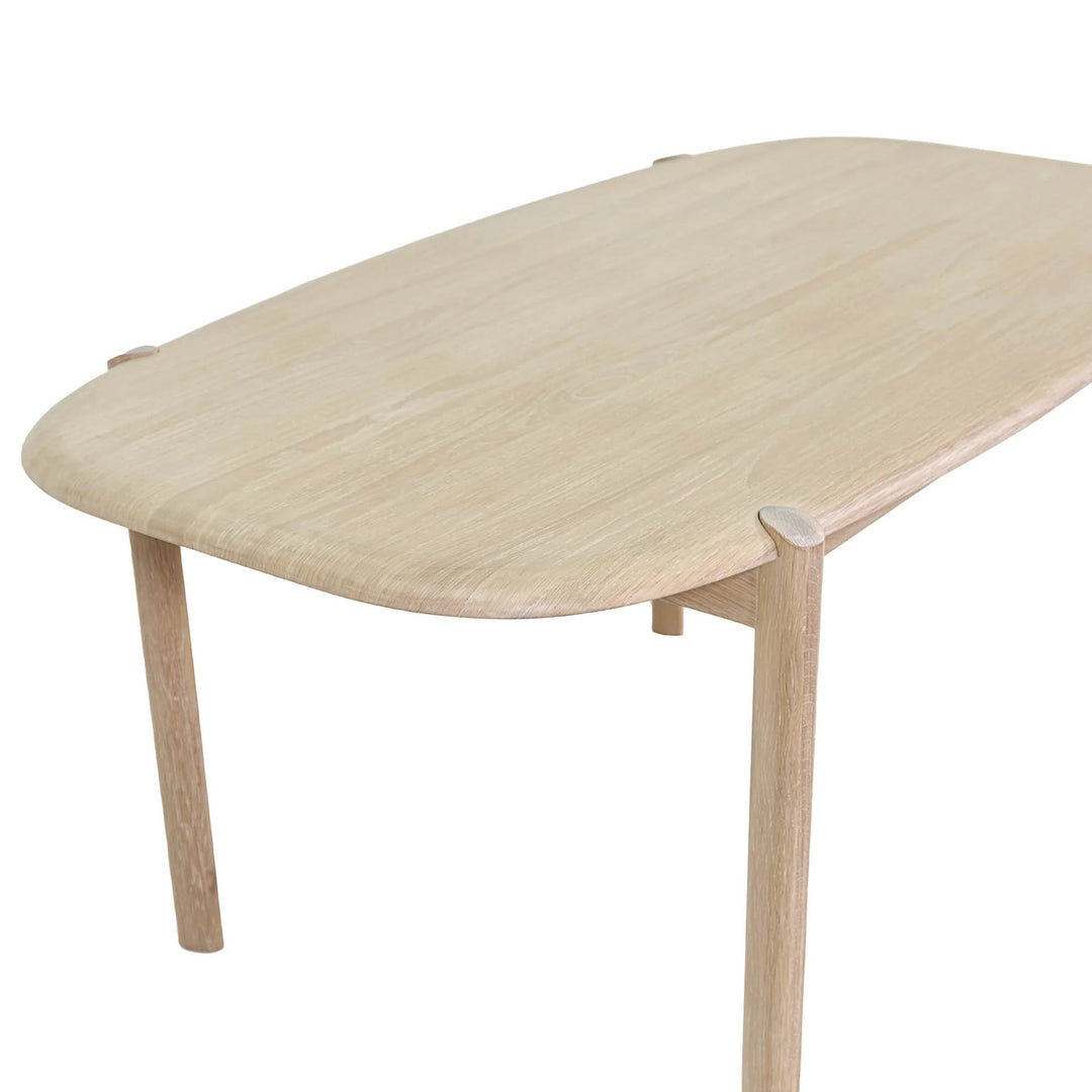 Runway Dining Table in Light Oak, edge detail - Whats New Furniture