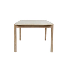 Runway Dining Table in Light Oak, end view - Whats New Furniture