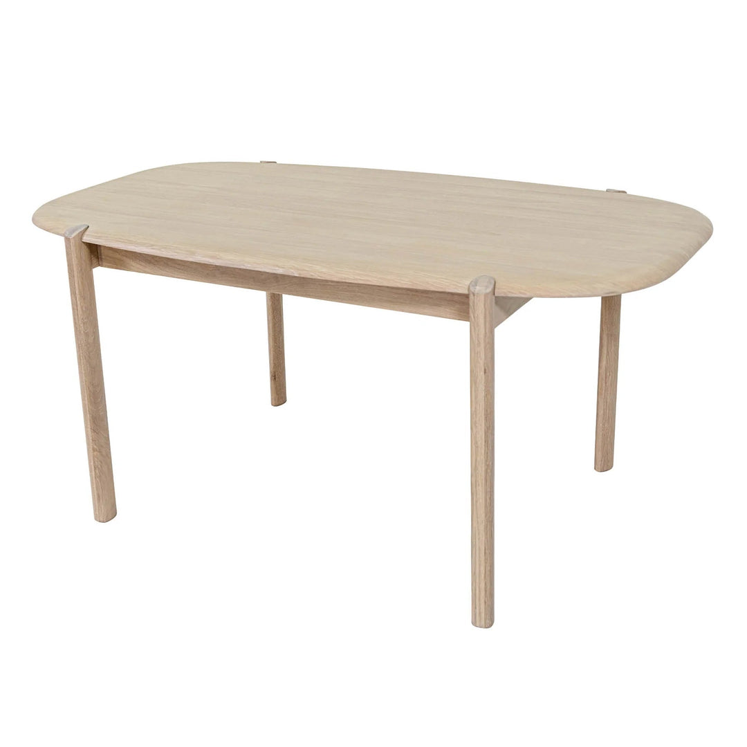 Runway Dining Table in Light Oak, three-quarter angle - Whats New Furniture