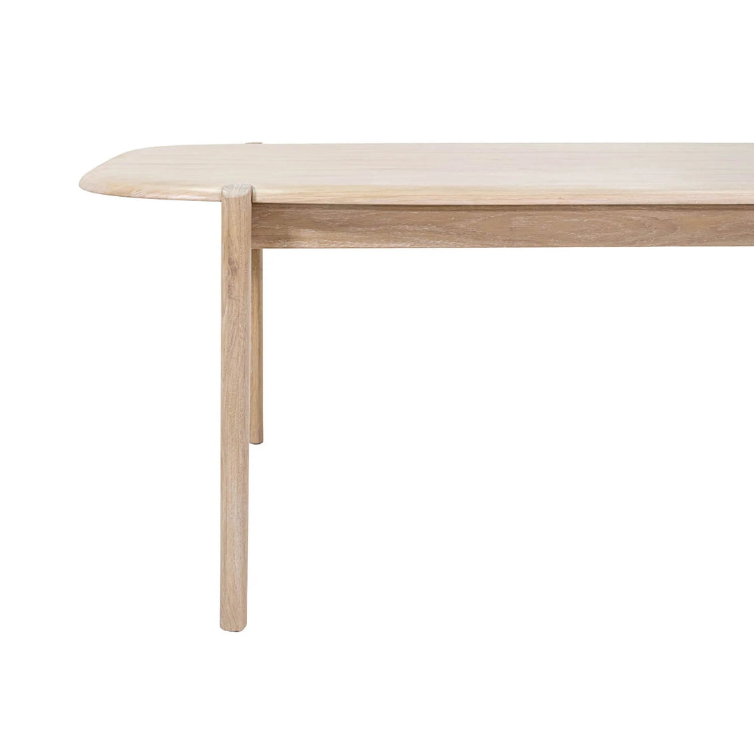 Runway Dining Table in Light Oak, leg detail - Whats New Furniture