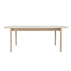 Runway Dining Table in Light Oak, front view - Whats New Furniture