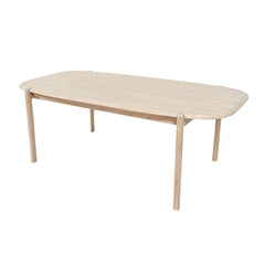 Runway Dining Table in Light Oak, three-quarter angle - Whats New Furniture