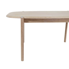 Runway Dining Table in Light Oak, side detail - Whats New Furniture