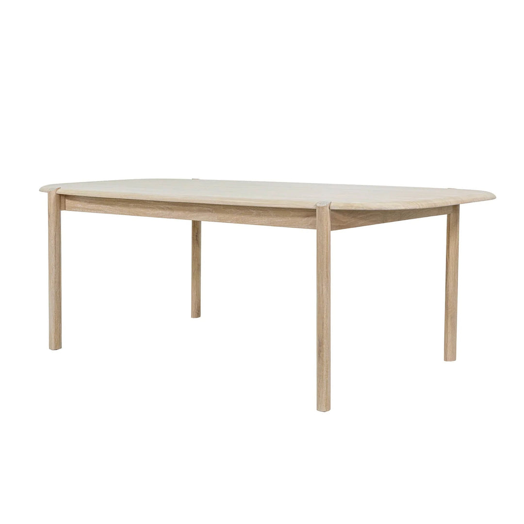 Runway Dining Table in Light Oak, side view - Whats New Furniture