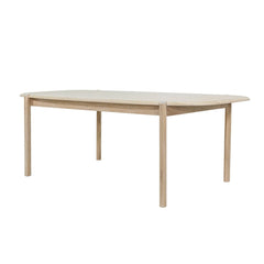 Runway Dining Table in Light Oak, side view - Whats New Furniture