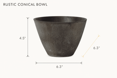 Rustic Conical Bowl in Rustic Brown dimensions - What&